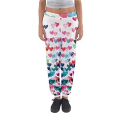 Cute Rainbow Hearts Women s Jogger Sweatpants by Brittlevirginclothing