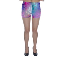 Colorful Leaves Skinny Shorts by Brittlevirginclothing