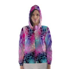 Colorful Leaves Hooded Wind Breaker (women) by Brittlevirginclothing