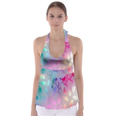 Colorful Leaves Babydoll Tankini Top by Brittlevirginclothing