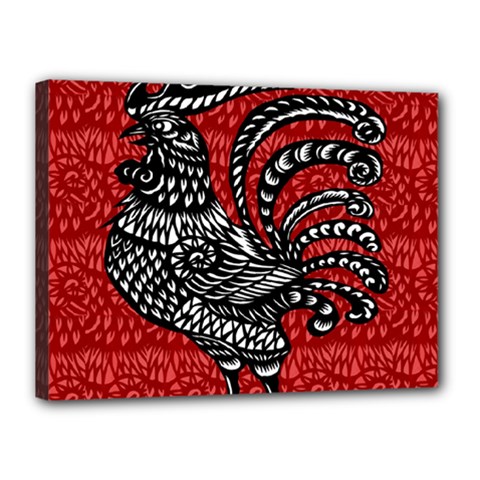 Year Of The Rooster Canvas 16  X 12  by Valentinaart