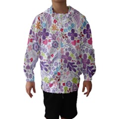 Colorful Flower Hooded Wind Breaker (kids) by Brittlevirginclothing