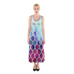 Purple Moroccan Mosaic Sleeveless Maxi Dress by Brittlevirginclothing