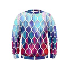 Purple Moroccan Mosaic Kids  Sweatshirt