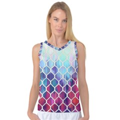Purple Moroccan Mosaic Women s Basketball Tank Top by Brittlevirginclothing