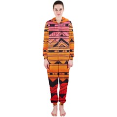 Warm Tribal Hooded Jumpsuit (ladies)  by Brittlevirginclothing