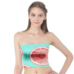 Cute Pink Lemon Tube Top by Brittlevirginclothing