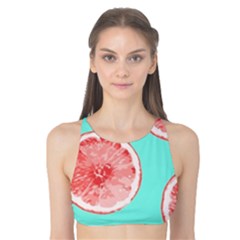 Cute Pink Lemon Tank Bikini Top