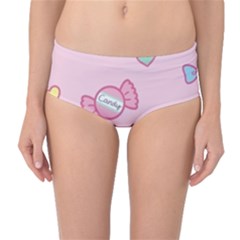 Cute Candy Mid-waist Bikini Bottoms by Brittlevirginclothing