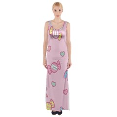 Cute Candy Maxi Thigh Split Dress