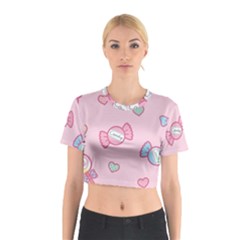 Cute Candy Cotton Crop Top by Brittlevirginclothing