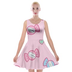 Cute Candy Velvet Skater Dress by Brittlevirginclothing