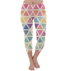 Colorful Triangle Capri Winter Leggings  by Brittlevirginclothing