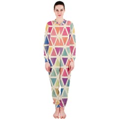 Colorful Triangle Onepiece Jumpsuit (ladies)  by Brittlevirginclothing