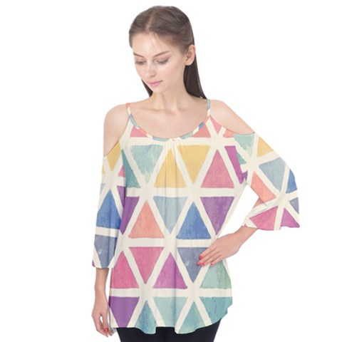 Colorful Triangle Flutter Tees by Brittlevirginclothing