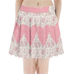 Cute Pink Heart Pleated Mini Skirt by Brittlevirginclothing