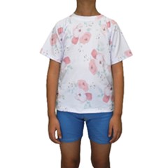 Lovely Flowers Kids  Short Sleeve Swimwear