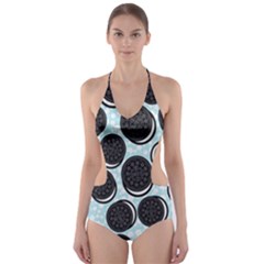 Cute Oreo Cut-out One Piece Swimsuit by Brittlevirginclothing