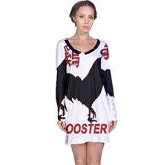 Year Of The Rooster - Chinese New Year Long Sleeve Nightdress by Valentinaart