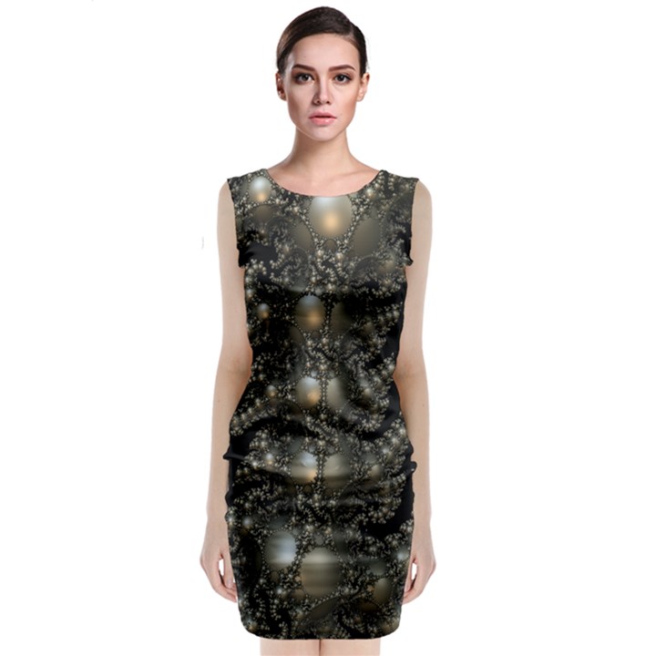 Fractal Math Geometry Backdrop Classic Sleeveless Midi Dress