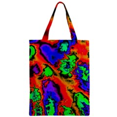 Hot Fractal Statement Zipper Classic Tote Bag by Fractalworld