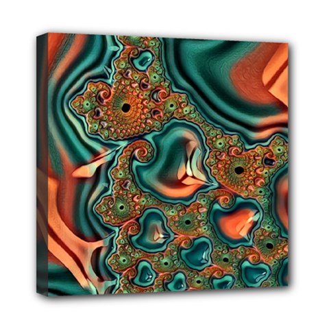 Painted Fractal Mini Canvas 8  X 8  by Fractalworld