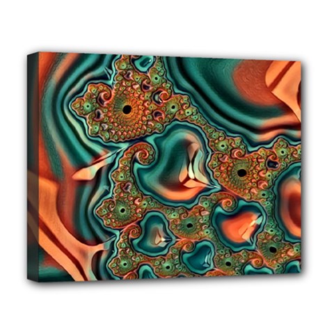 Painted Fractal Deluxe Canvas 20  X 16   by Fractalworld