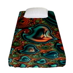 Painted Fractal Fitted Sheet (single Size) by Fractalworld