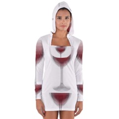 Wine Glass Steve Socha Women s Long Sleeve Hooded T-shirt by WineGlassOverlay