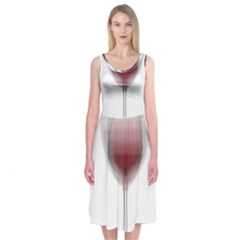 Wine Glass Steve Socha Midi Sleeveless Dress by WineGlassOverlay