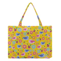 Spring Pattern - Yellow Medium Tote Bag by Valentinaart