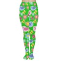 Spring pattern - green Women s Tights View1