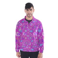 Spring Pattern - Pink Wind Breaker (men) by Valentinaart