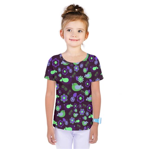 Spring Night Kids  One Piece Tee by Valentinaart