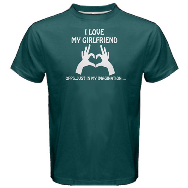 Green i love my girl imagination  Men s Cotton Tee