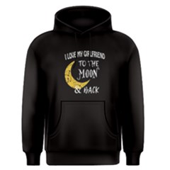 Black I Love My Girlfriend To The Moon And Back Men s Pullover Hoodie by FunnySaying