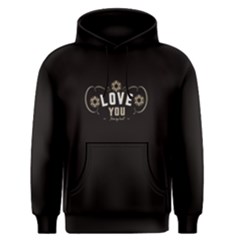 Black Love You From My Heart  Men s Pullover Hoodie by FunnySaying