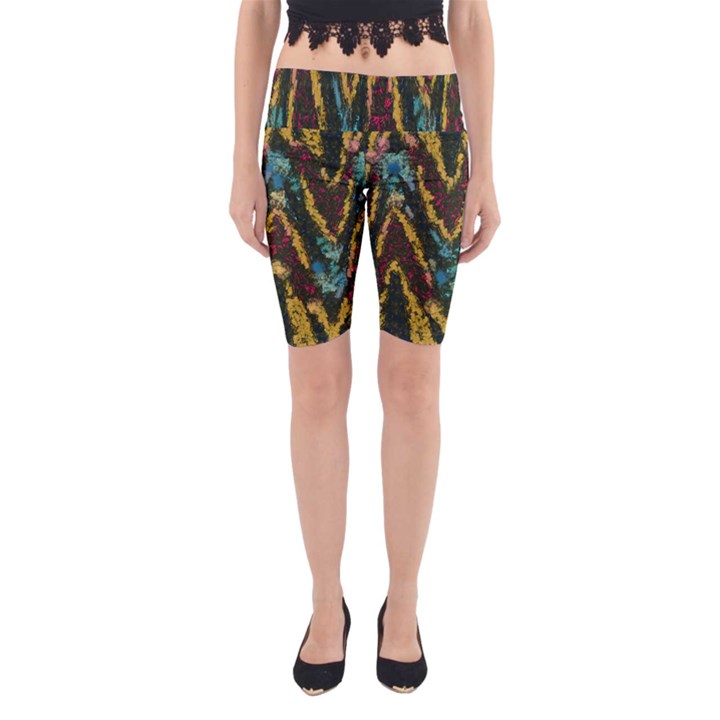 Painted waves                                                         Yoga Cropped Leggings