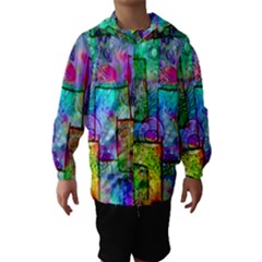 Rainbow Floral Doodle Hooded Wind Breaker (kids) by KirstenStar