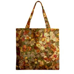 Autumn Leaves Zipper Grocery Tote Bag by SusanFranzblau