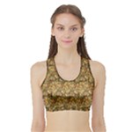 Autumn Leaves Sports Bra with Border