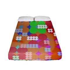 Abstract Polka Dot Pattern Fitted Sheet (full/ Double Size) by Nexatart