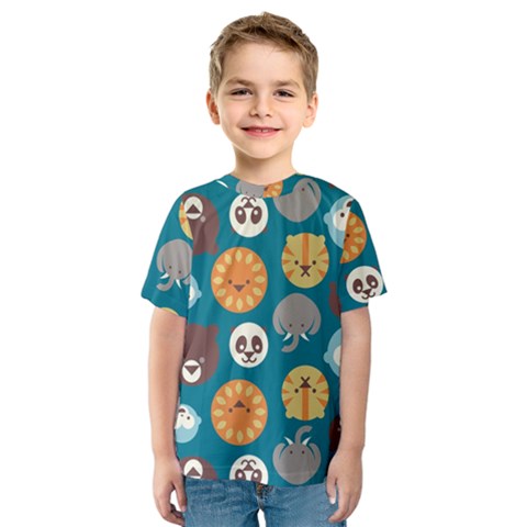 Animal Pattern Kids  Sport Mesh Tee by Nexatart