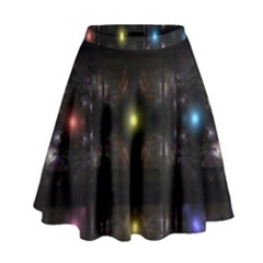 Abstract Sphere Box Space Hyper High Waist Skirt by Nexatart