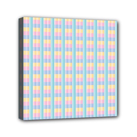 Grid Squares Texture Pattern Mini Canvas 6  X 6  by Nexatart