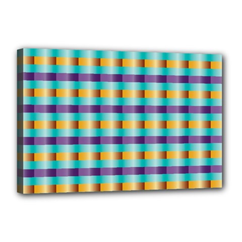 Pattern Grid Squares Texture Canvas 18  X 12  by Nexatart