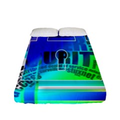 Security Castle Sure Padlock Fitted Sheet (full/ Double Size) by Nexatart