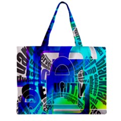 Security Castle Sure Padlock Zipper Mini Tote Bag by Nexatart