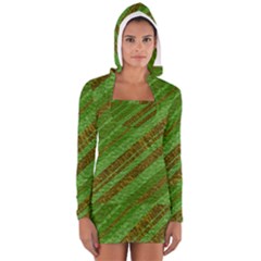 Stripes Course Texture Background Women s Long Sleeve Hooded T-shirt by Nexatart