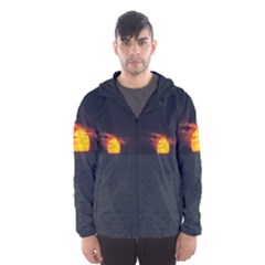 Sunset Ocean Azores Portugal Sol Hooded Wind Breaker (men) by Nexatart